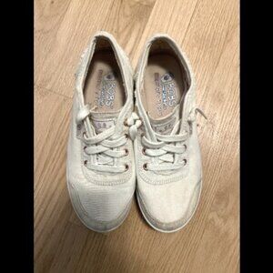 Cute Bobs White Slip On Sneakers